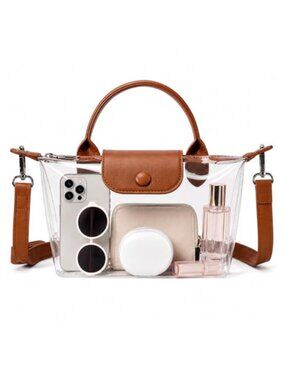 Clear Crossbody Bag Stadium Approved Small Purse PVC